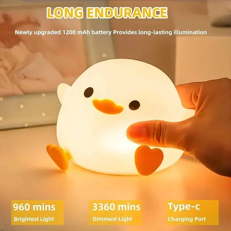 Luz nocturna de silicona suave: lámpara de noche regulable de 3 niveles con control táctil recargable por USB para guardería, niños, bebés y decoración de regalo