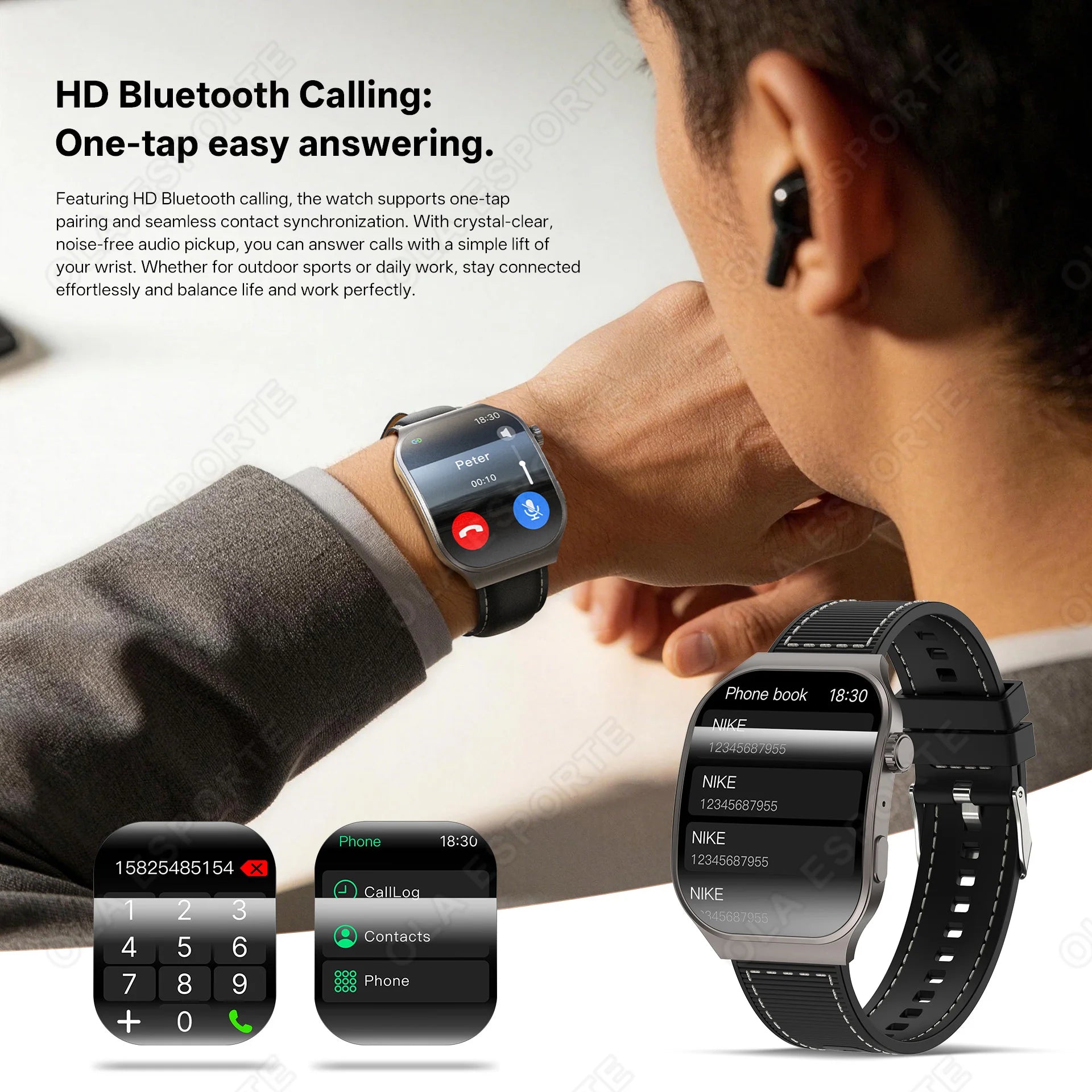 Nuevo Reloj Inteligente para Mujer con Pantalla Curva de 2.01'' AMOLED HD Táctil, Bluetooth 5.3, Llamadas de Voz, Reloj Inteligente Deportivo para Hombre y Mujer Hw12