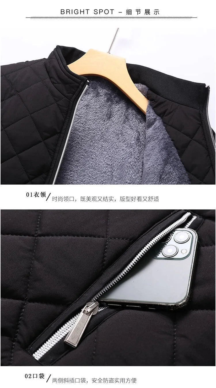 Chaqueta Bomber para Hombre, Forro Polar, Estilo Casual