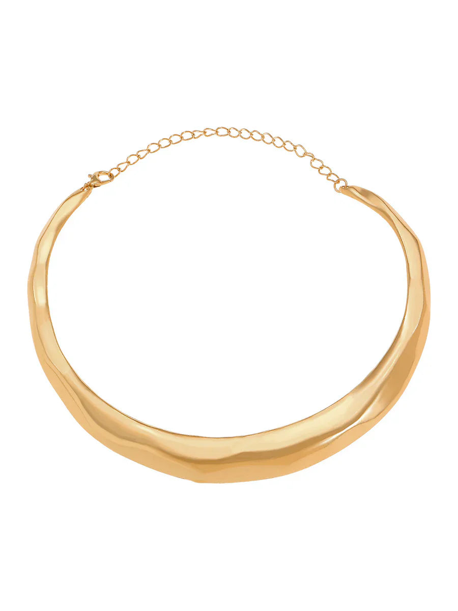 Nuevo Collar Choker Arrugado de Moda para Mujer 2026, Tendencia en Color Dorado, Collar Choker Sencillo, Accesorios de Joyería, Regalo para Fiesta