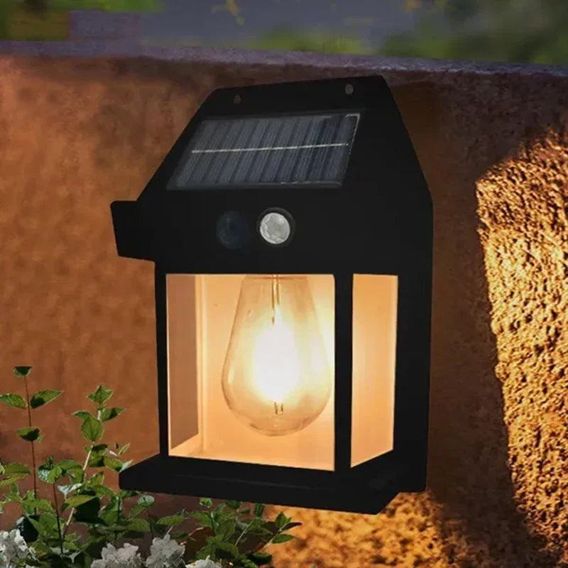Lámpara Solar de Pared con Sensor para Porche