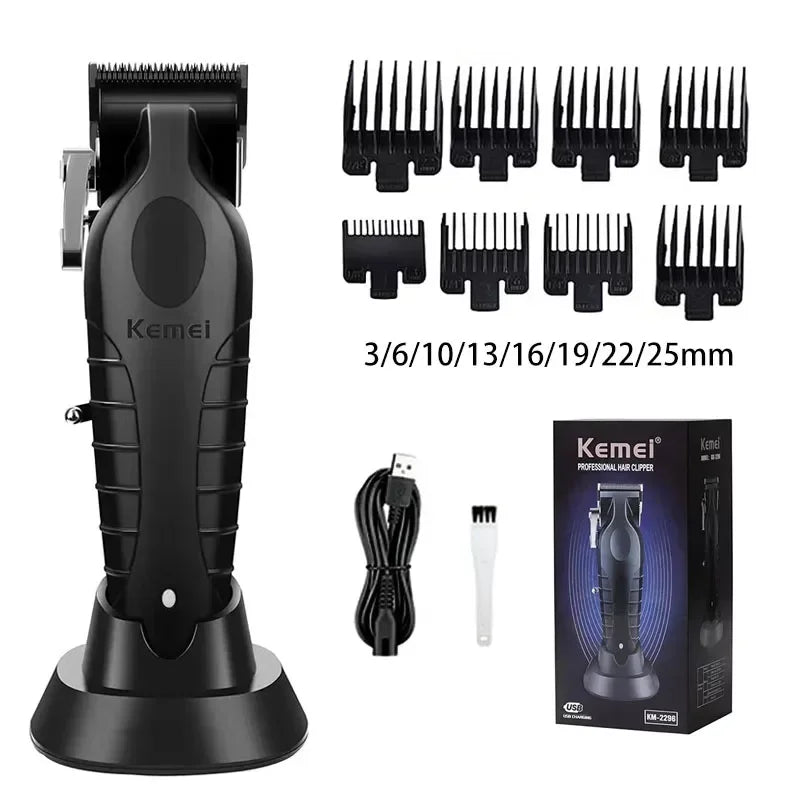 Kit de Cortadora de Pelo Profesional, Modelos KM-2299, KM-2296, KM-1102