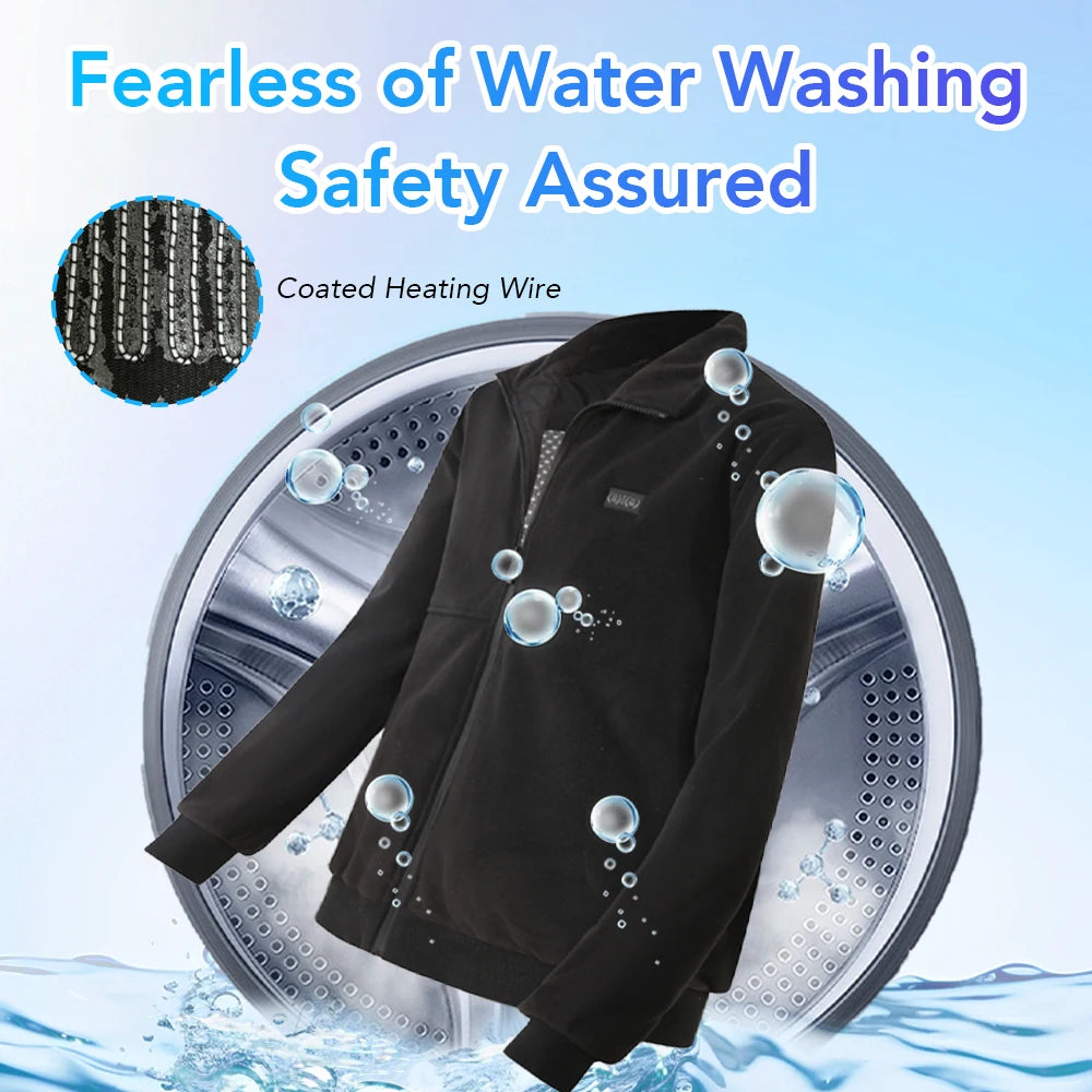 Chaqueta Polar con Calefacción Eléctrica Inteligente 8 Zonas para Hombre