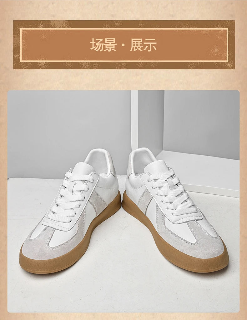 Zapatos invisibles con aumento de altura, zapatos de entrenamiento moral de 8cm, zapatillas informales transpirables de verano con aumento de altura interior para hombre, zapatos Forrest Gump versátiles Retro de cuero genuin