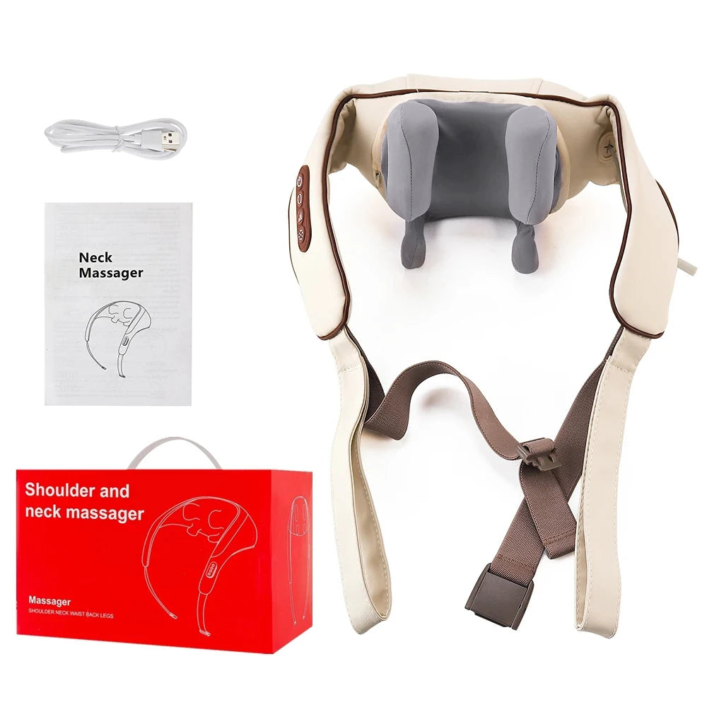Masajeador Inalámbrico de Cuello y Hombros 26W con Motor