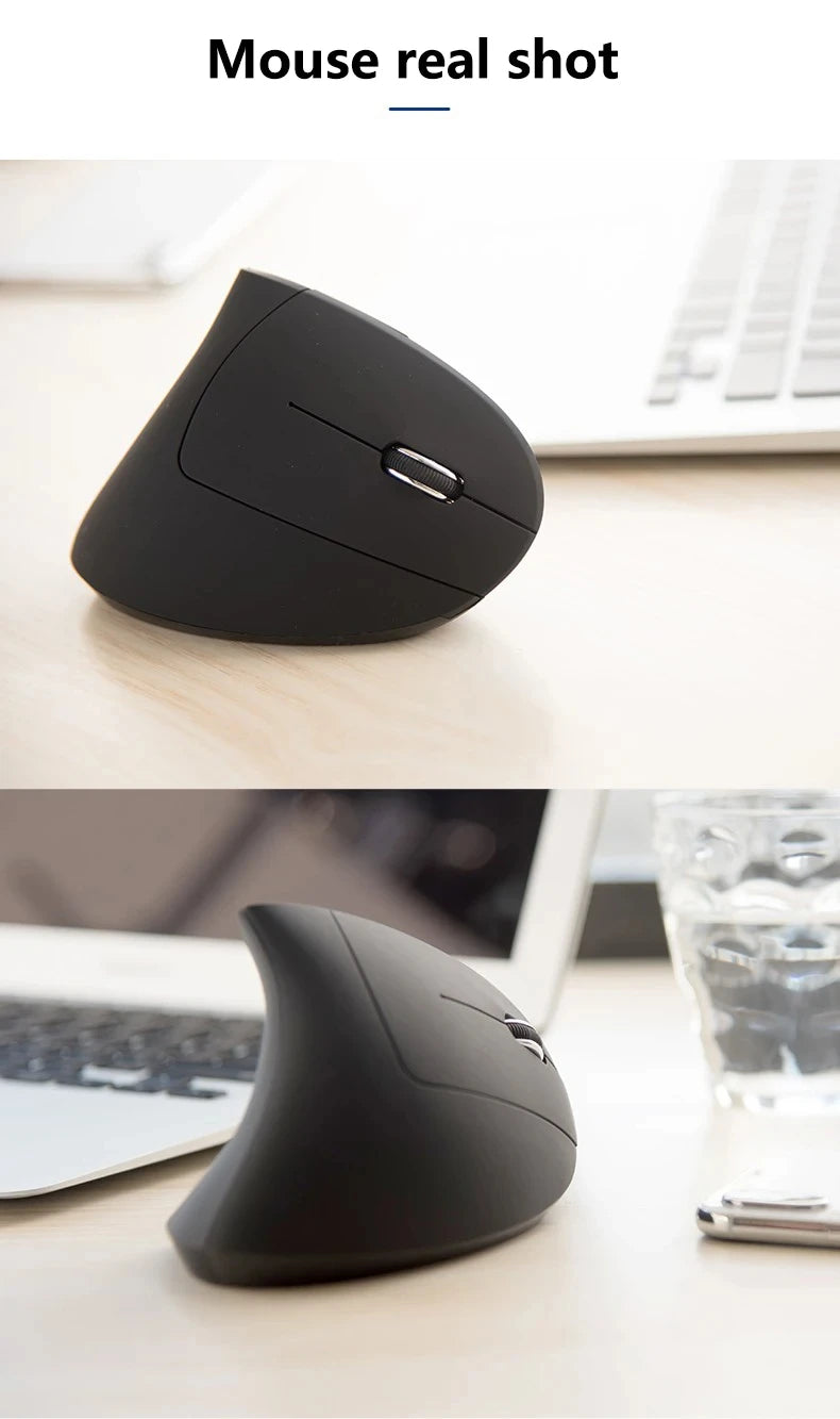 Ratón ergonómico Vertical para juegos, Kit de ratón inalámbrico recargable para jugadores, ratón óptico 2,4G, ordenador, PC, portátil, escritorio, USB