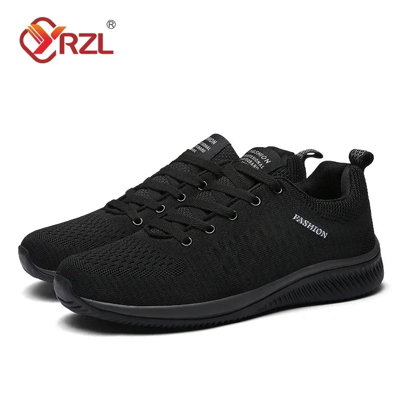 YRZL Zapatillas de deporte para hombre, zapatillas deportivas ligeras, zapatos informales transpirables de malla clásica, zapatos antideslizantes de moda para hombre