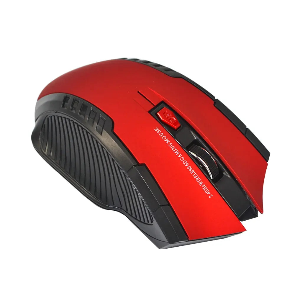 Ratón inalámbrico de 2,4G, receptor USB, 6 botones, ratones inalámbricos ópticos profesionales, ratones USB de desplazamiento derecho para ordenador portátil y PC
