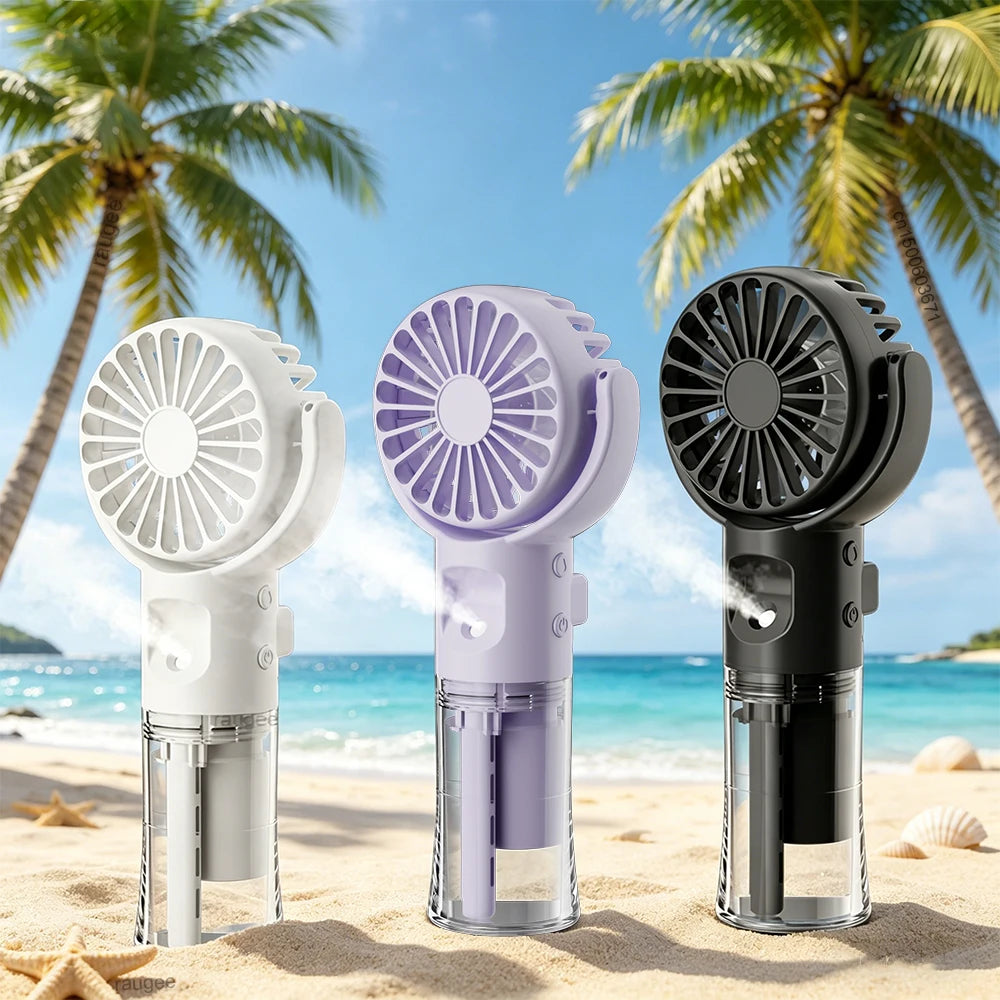 Mini Ventilador Portátil con Pulverizador de Agua