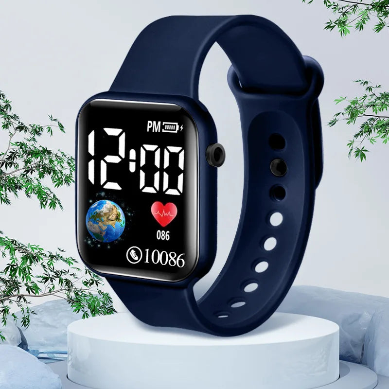 Relojes YIKAZE para niños, reloj Digital LED para niños, correa de silicona, reloj de pulsera electrónico de dibujos animados, reloj deportivo para niños y niñas, regalos