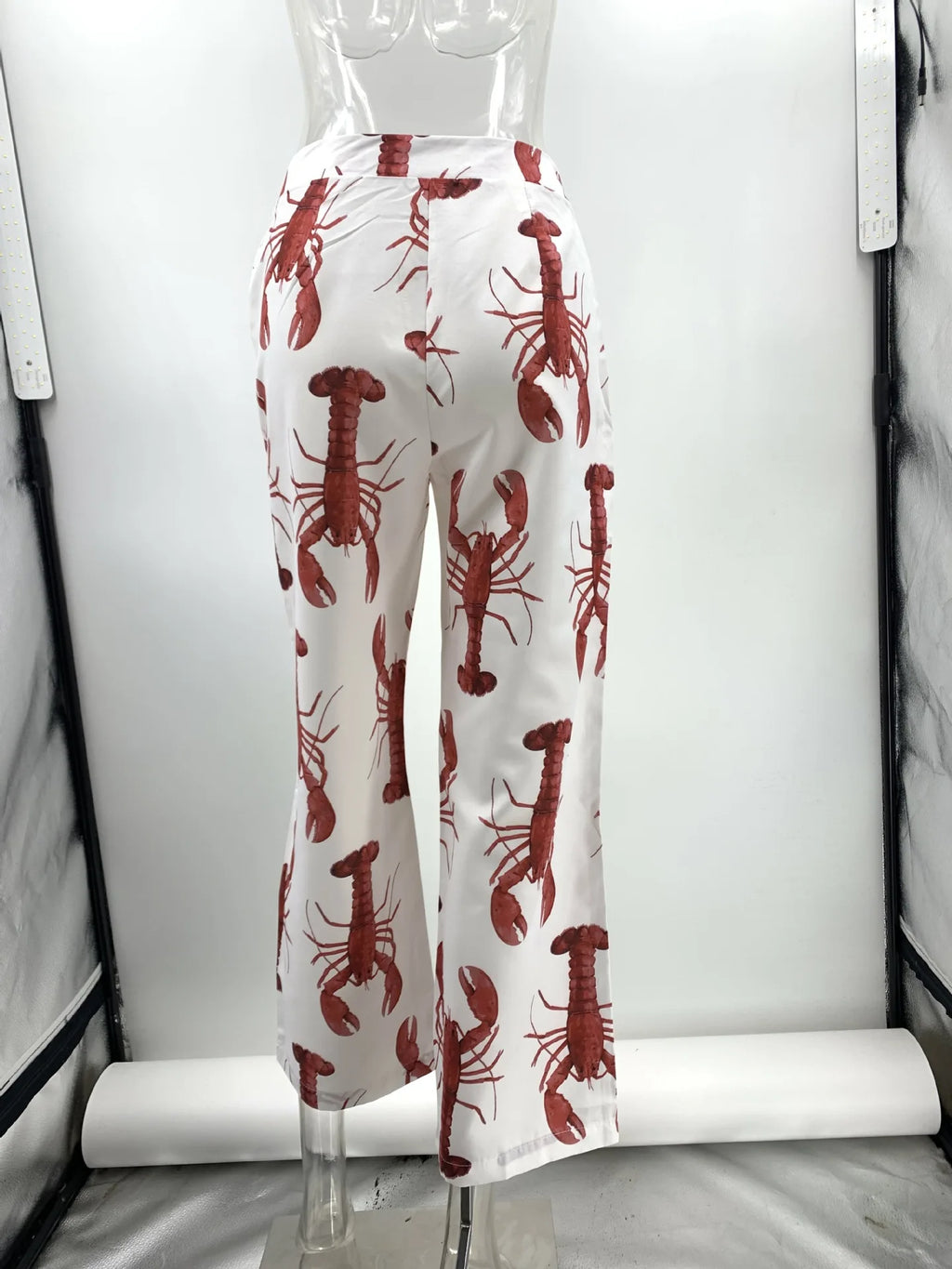 Conjunto de pantalones largos con estampado de crayón de dibujos animados para mujer, camisa de manga corta de verano, pantalón de pierna ancha de cintura alta, conjuntos de 2 piezas, trajes para mujer 2024