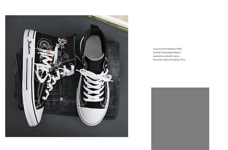 Zapatos de hombre, zapatos de lona vulcanizados, zapatillas altas, zapatos de plataforma informales transpirables, zapatillas deportivas para hombre, Tenis masculinos, zapatillas gruesas