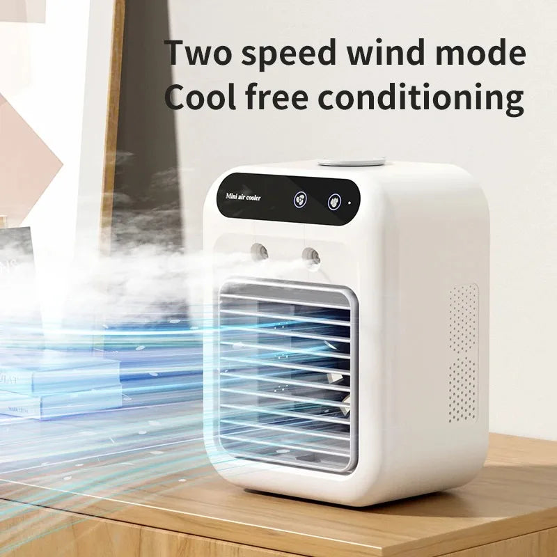 Ventilador USB de Escritorio con Humidificador y Luz LED