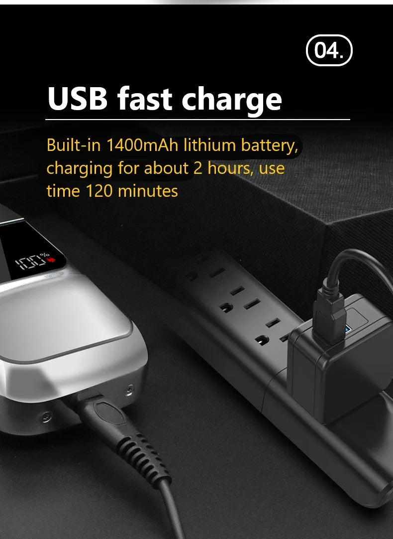 Cortadora de Pelo Recargable por USB para Hombre, Modelos KM-5027, KM-2028