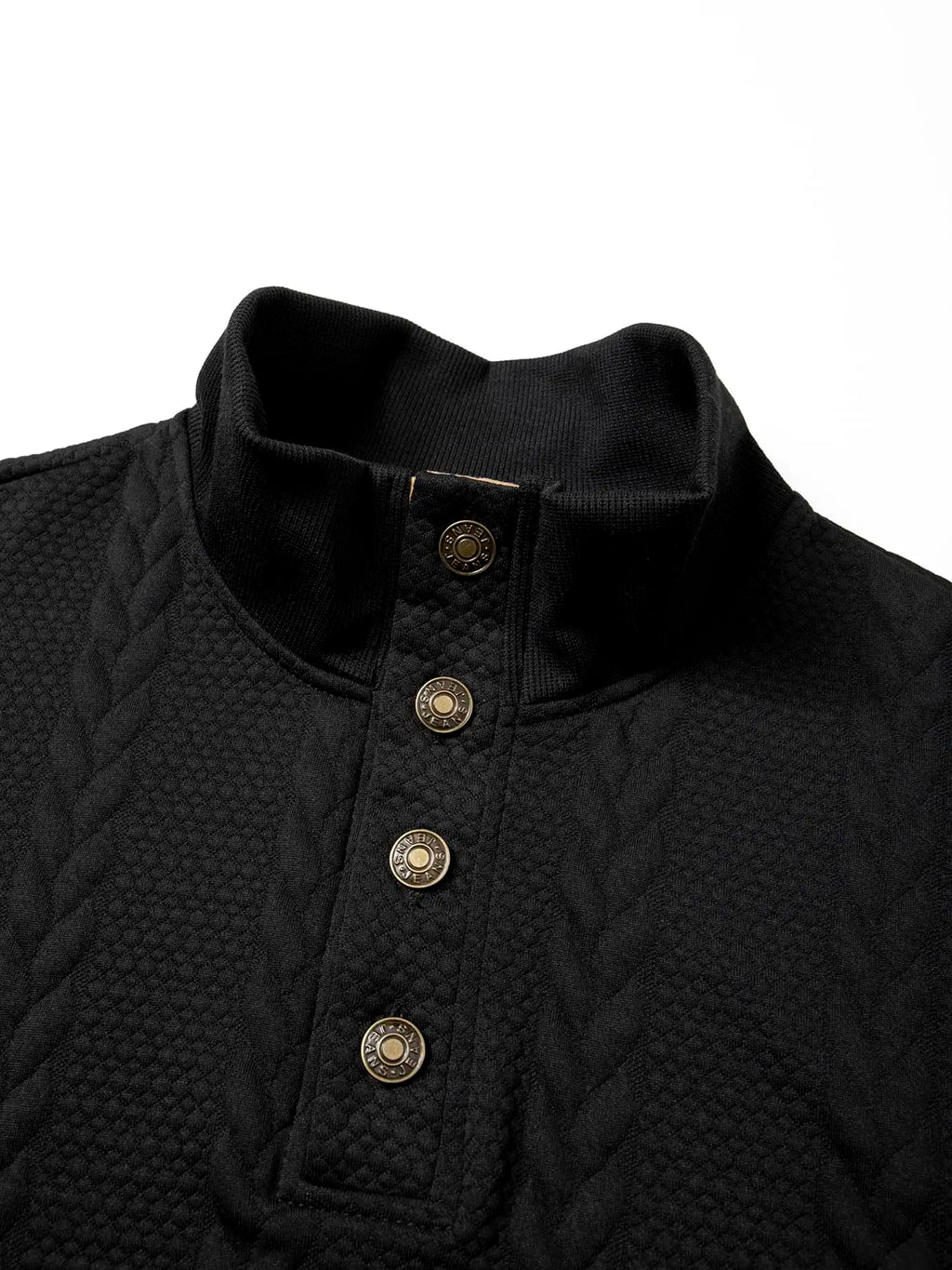 Suéter Tejido Jacquard Hombre Cuello Alto con Botones