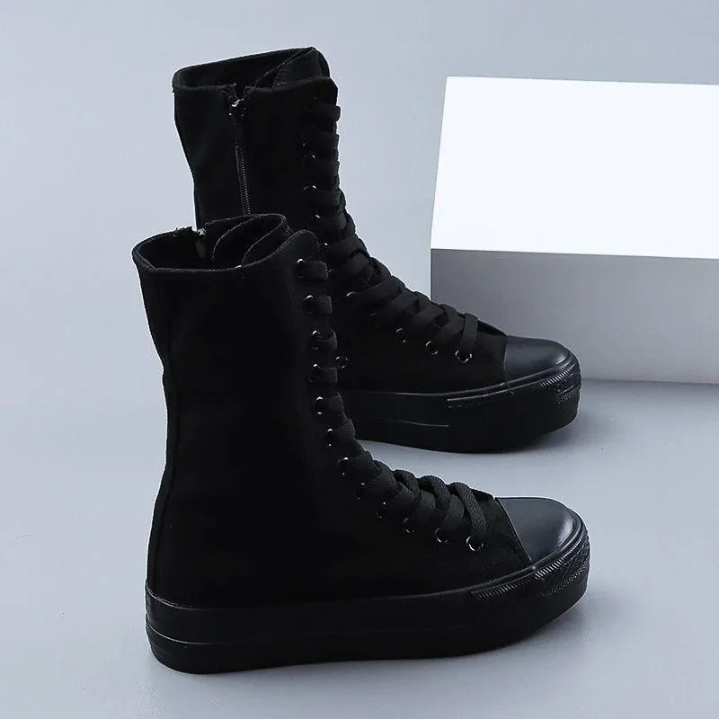 Zapatillas de Lona para Mujer con Caña Alta