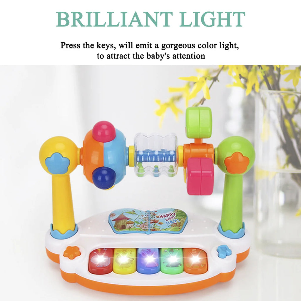Teclado Piano Musical para Niños con Sonido y Luz - Juguete Educativo