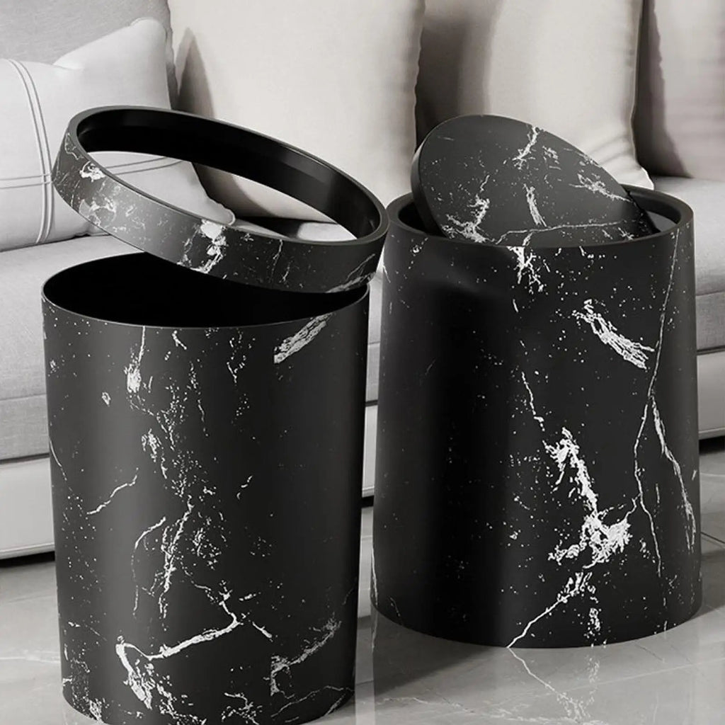 Bote de basura de grano de madera de imitación, contenedor de basura creativo para alimentos, basura para sala de estar, dormitorio, baño, cocina