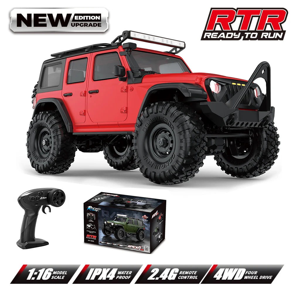 Coche RC 1:16 Monster Truck 4WD, Todoterreno Eléctrico, Regalos para Niños