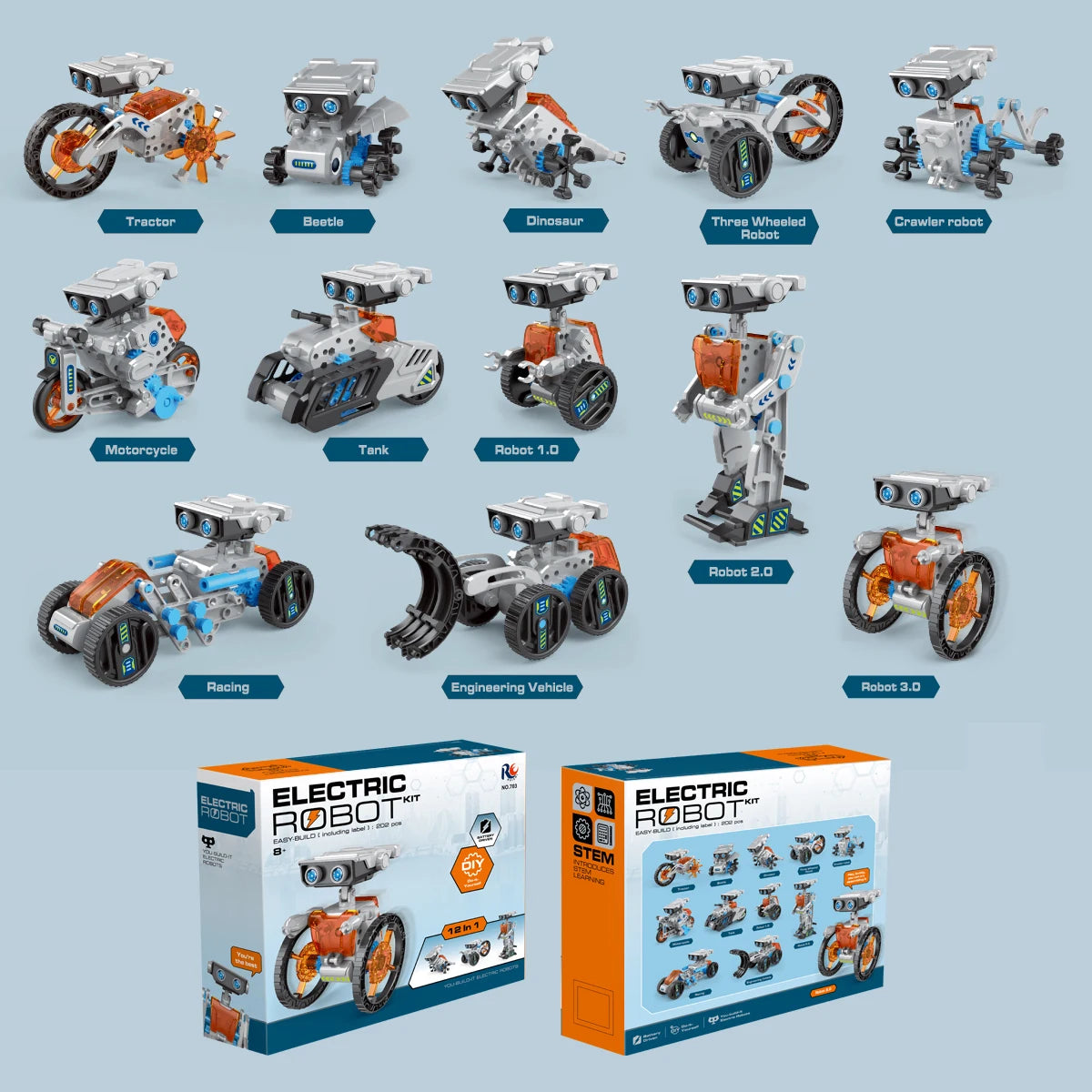 Robot Solar Educativo 12 en 1 para Niños DIY STEM