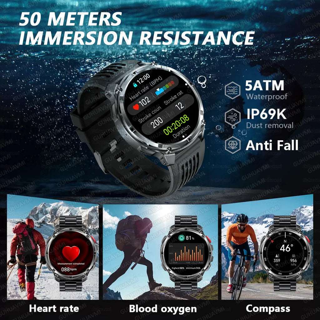 2026 nuevo T-Rex3 Pro 1100mAh batería reloj inteligente GPS camino 5ATM impermeable deportes correr rastreador al aire libre brújula militar Smartwatch