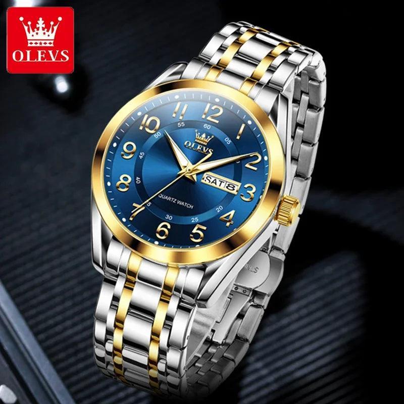 Reloj de Cuarzo para Hombre OLEVS 3666 Luminoso Acero Inoxidable