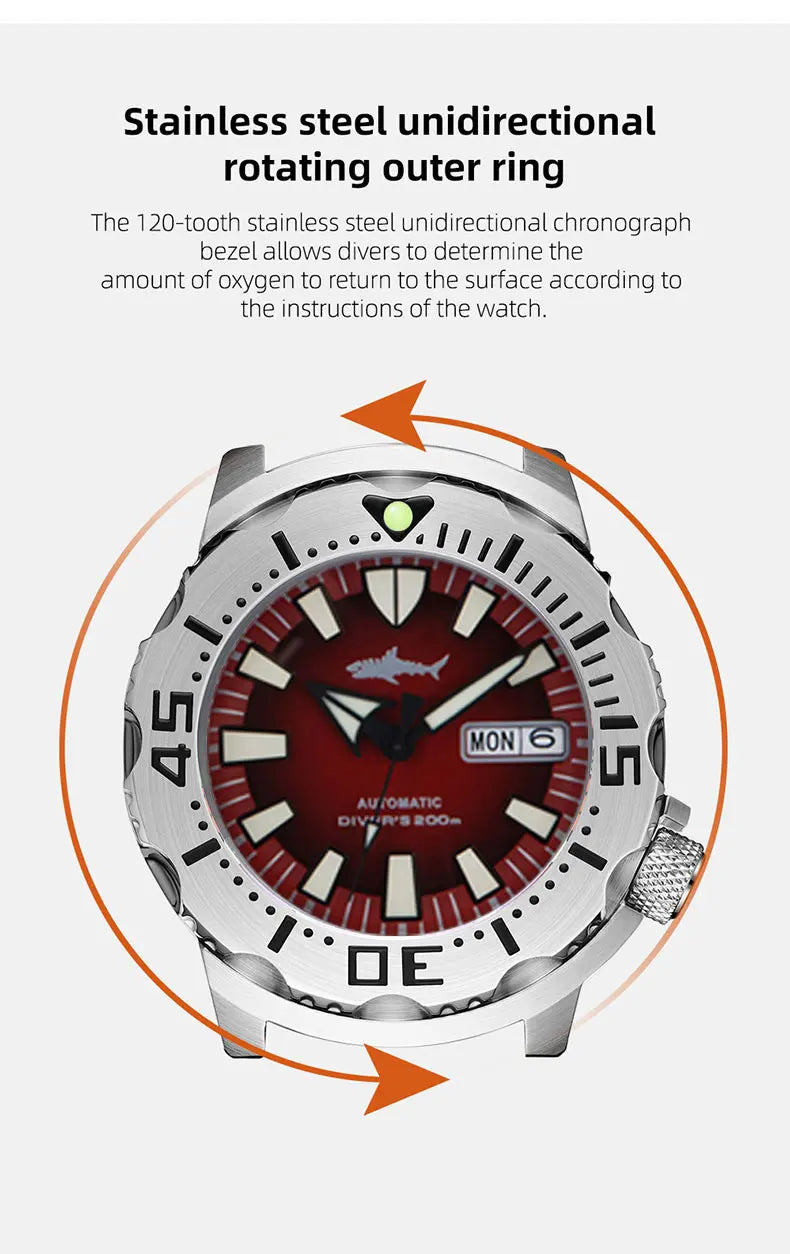 Reloj de Buceo Mecánico HEIMDALLR V2 Monster, Cristal Zafiro, NH36A, 20 Bar