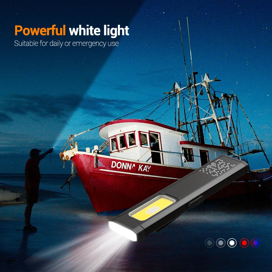 Mini Linterna LED Portátil Recargable con Agarre Magnético