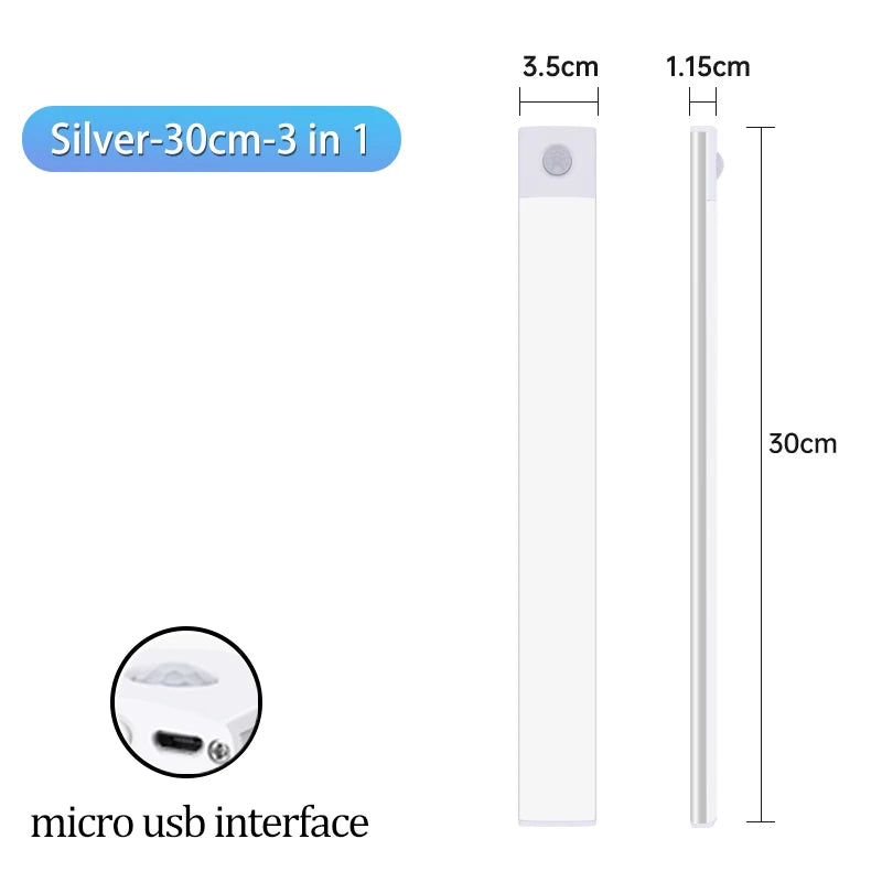 Luz LED con Sensor de Movimiento para Armario USB