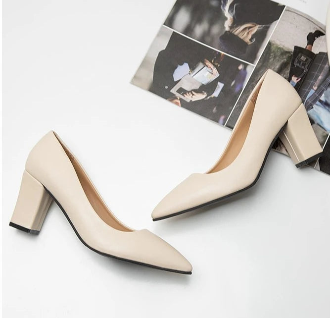 Zapatos de Tacón Fino Puntiagudo Charol para Mujer