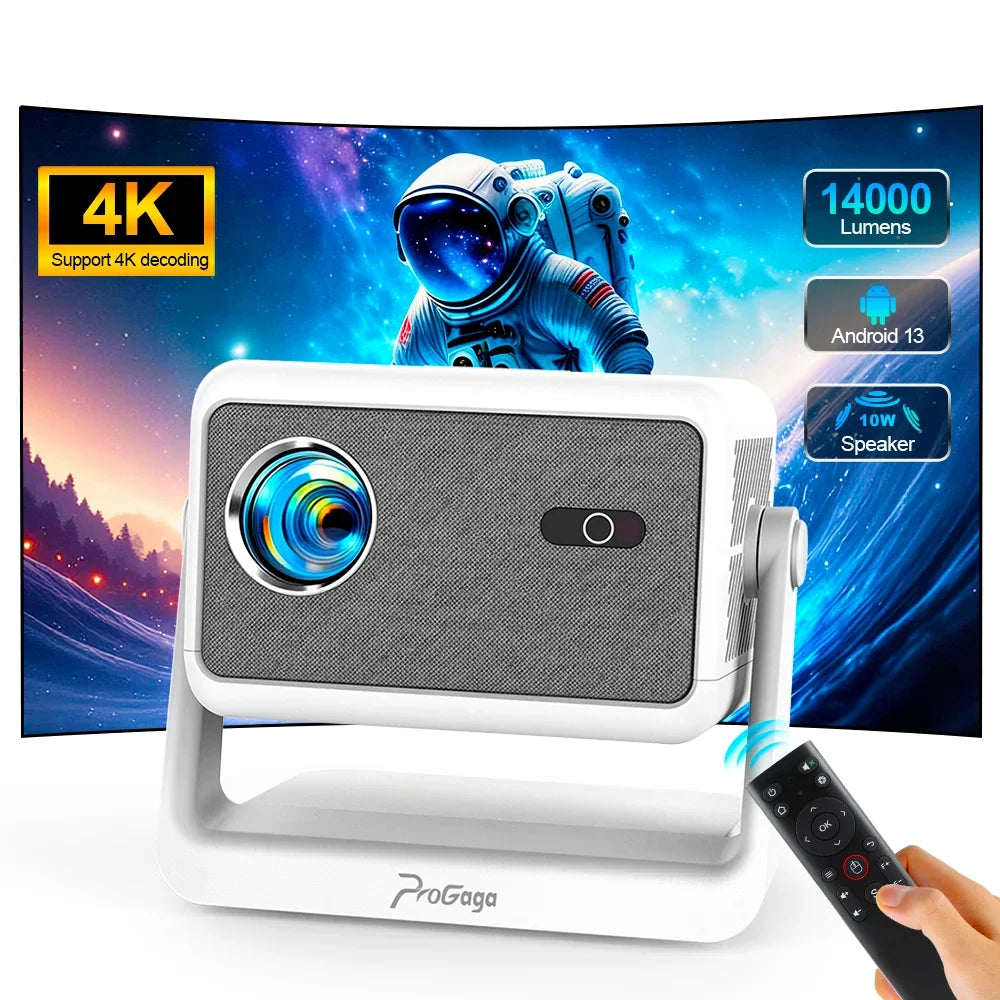 Proyector PG370Max 4K Compatible con Resolución Nativa de 1080P, 700ANSI, Proyector de Cine en Casa, Altavoz HiFi de 10W, WiFi6, Proyector Portátil para Películas