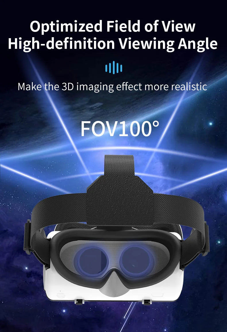 Gafas de Realidad Virtual 3D para Teléfono Móvil, Casco con Lentes para Smartphone, Dispositivo de Realidad Virtual, Visor para Celular
