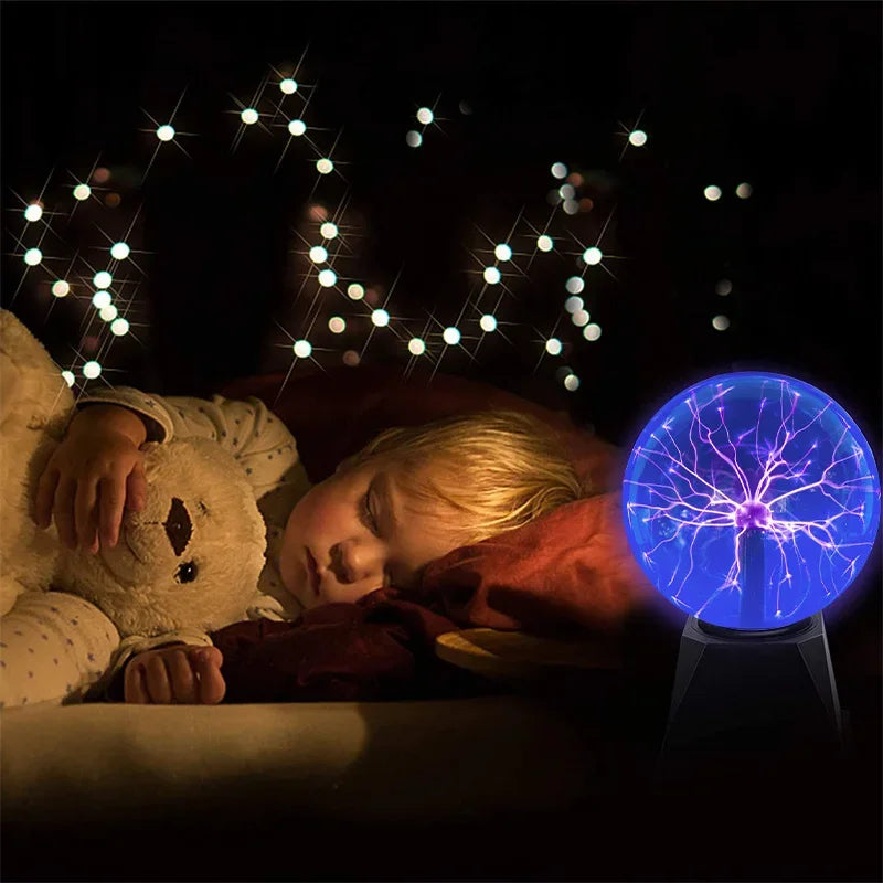 Lámpara de Plasma Mágica LED, Bola de Cristal Táctil para Decoración