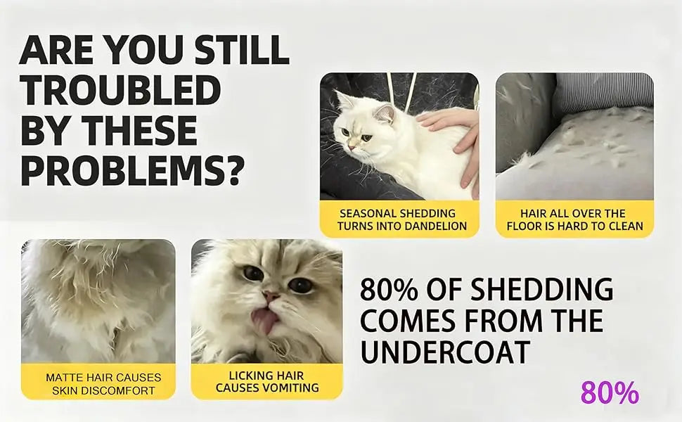 Peine Profesional Curvo para Mascotas, Cepillo Universal para Eliminar el Pelo Suelto de Perros y Gatos, Herramienta para Remover el Subpelo, Fácil de Usar