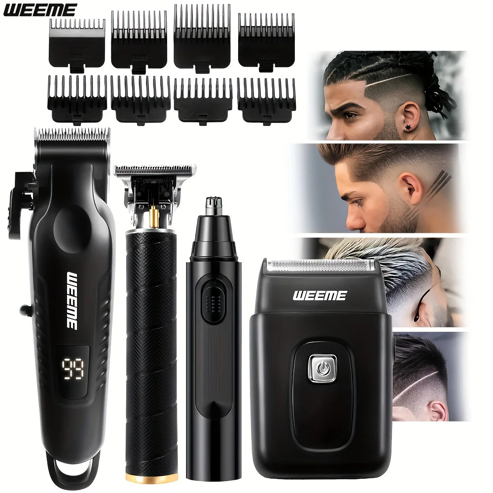 WEEME Kit de Aseo 4 en 1 para Hombre con LCD