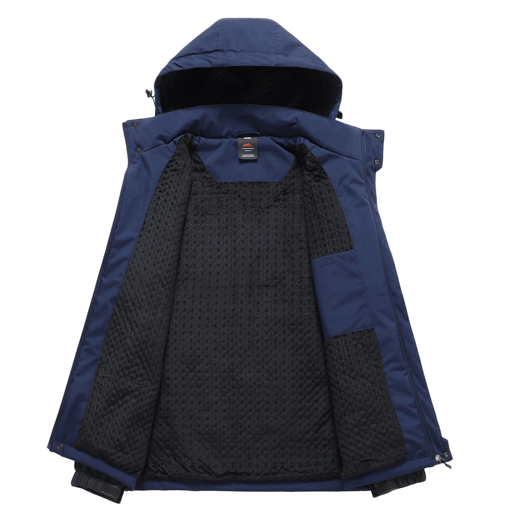 Parka Militar con Capucha y Forro Cálido para Hombre, Invierno