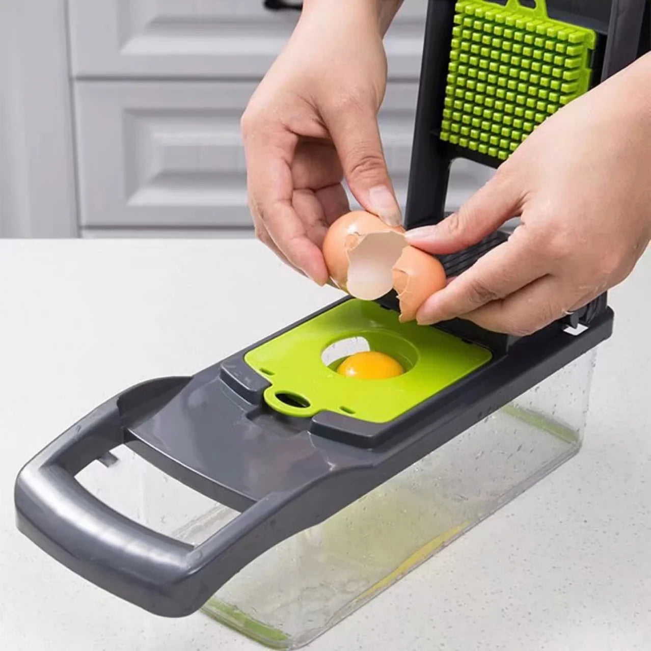 Picadora de verduras multifuncional, cortador de cebolla, ralladores de alimentos, rebanador, Dicer, desmontable, accesorios de cocina, paquete de 15