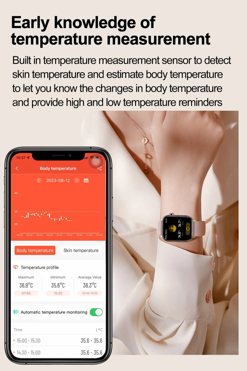Reloj Inteligente con Diagnóstico AI para Mujer