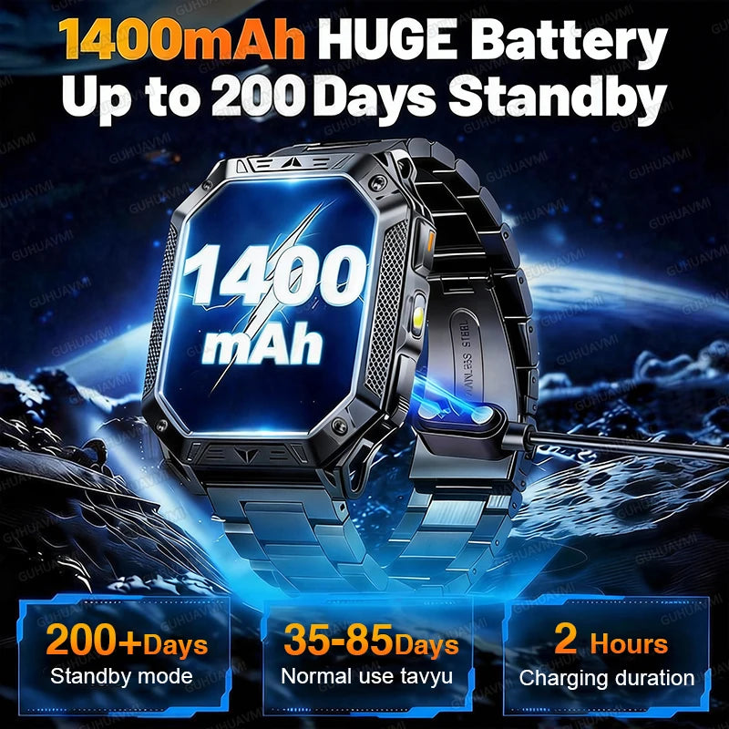 Reloj Inteligente AMOLED con GPS y Bluetooth Hombre