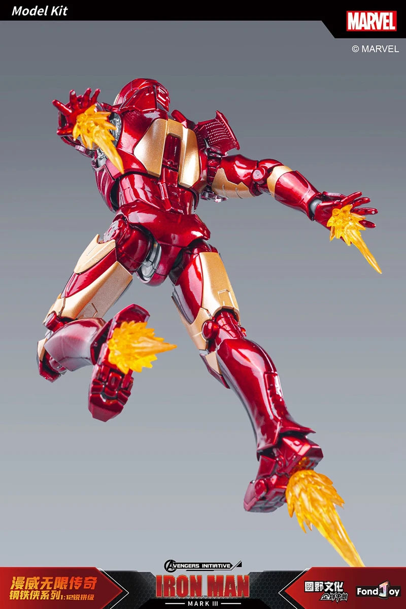 Caliente Fondjoy Marvel IronMan MK3 ensamblar juguetes Iron Man modelo 15cm Material ABS 1/12 escala figuras de acción juguetes niño regalos de cumpleaños