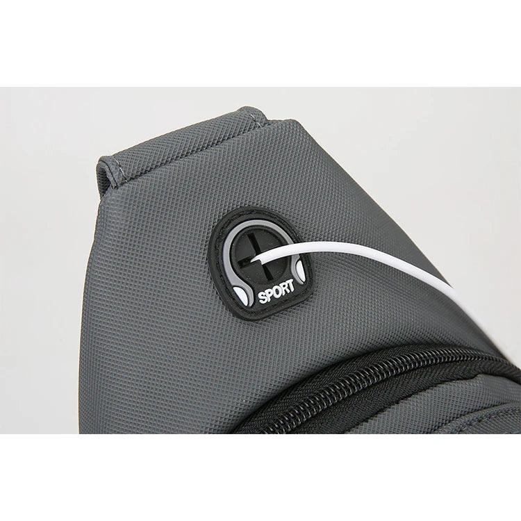 1 bolso cruzado ajustable para hombres y mujeres, bolso deportivo para el pecho de 38,1 cm, mochila duradera para viajes y senderismo
