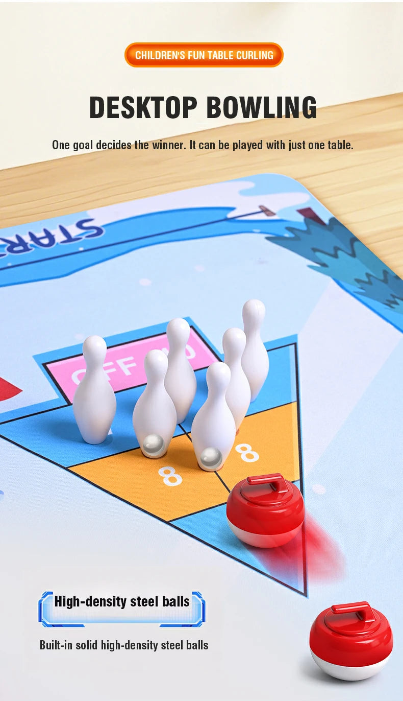 Juego de Mesa Curling 5 en 1 para Familia Hockey sobre Hielo