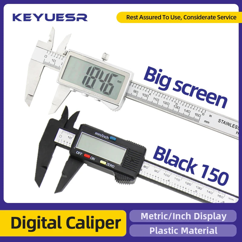 Calibrador de plástico pacômetro calibrador Digital regla electrónica Vernier calibre Digital herramienta de medición calibrador Digital micrómetro