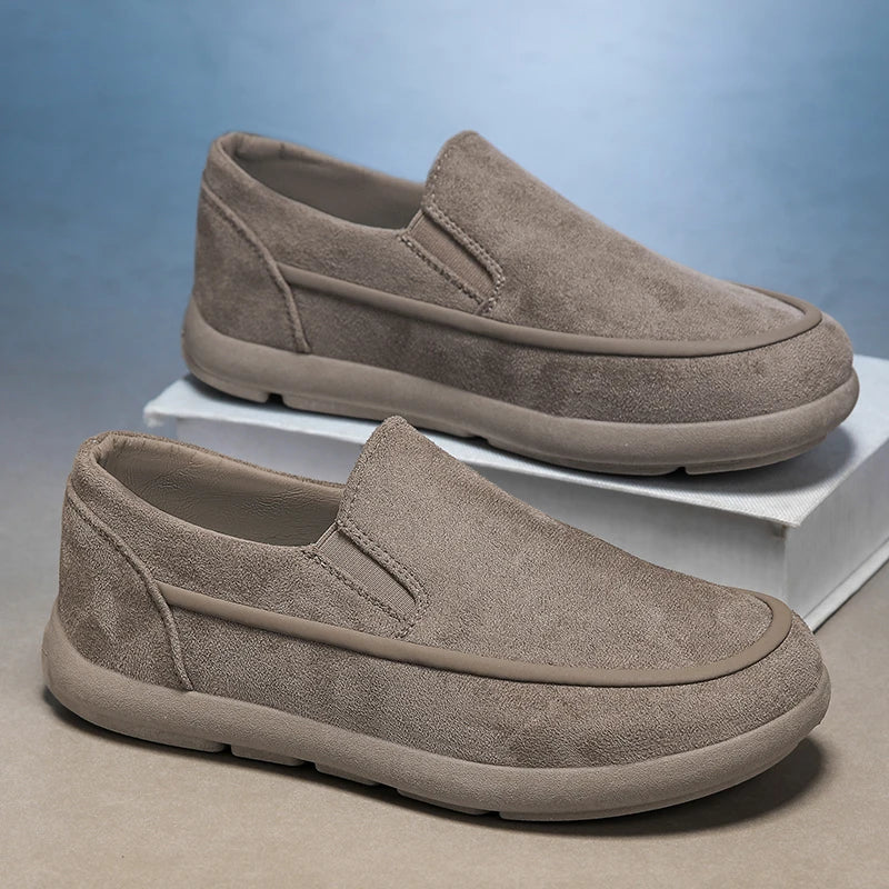 Zapatillas sin cordones para hombre, transpirables, modernas, versátiles, informales, mocasines, zapatos cómodos para conducir, mocasines ligeros