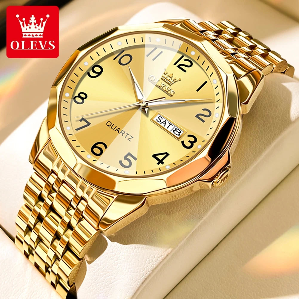 Reloj de Cuarzo Analógico para Hombre OLEVS 9970 Acero Inoxidable Negocios
