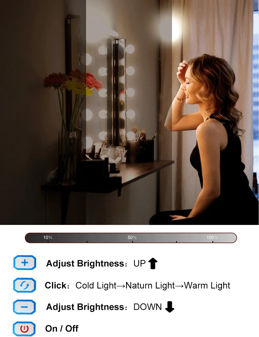 Bombillas LED para Espejo de Maquillaje Profesional