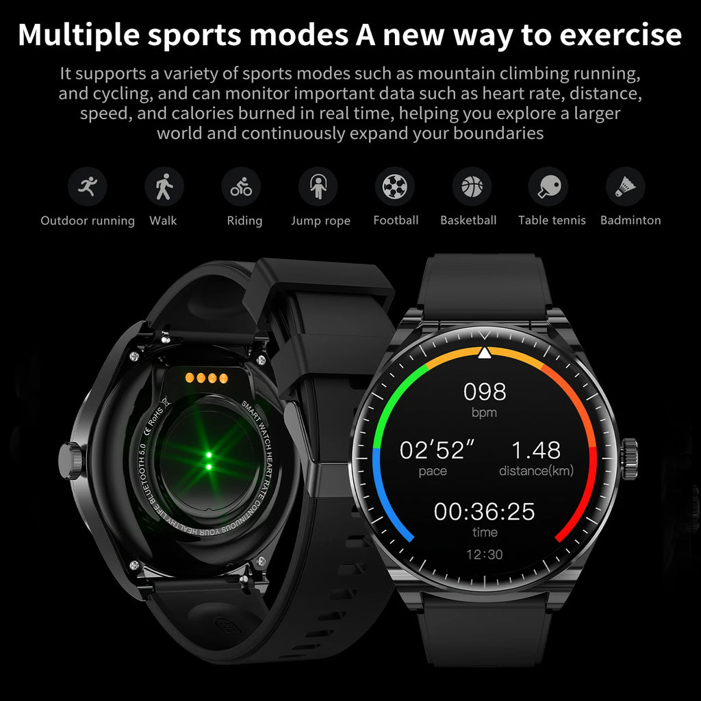 Reloj inteligente TWS con auriculares para hombre y mujer, función NFC, rastreador deportivo, Monitor de ritmo cardíaco, reducción de ruido, reloj inteligente