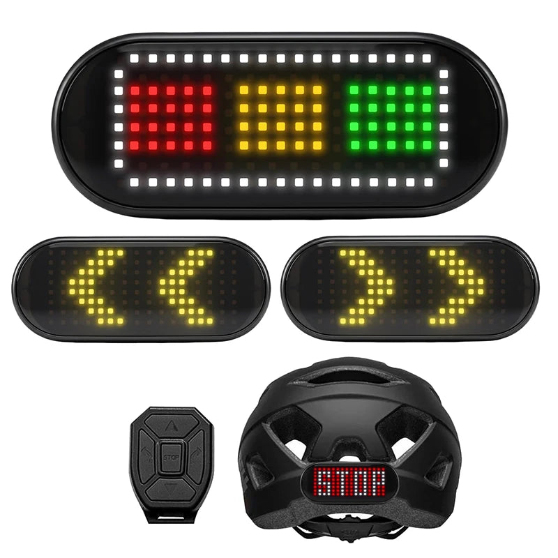 Luz de Advertencia para Casco de Motocicleta, Pantalla LED Programable para Casco, Luz Trasera para Bicicleta, Pantalla LED para Conducción Nocturna
