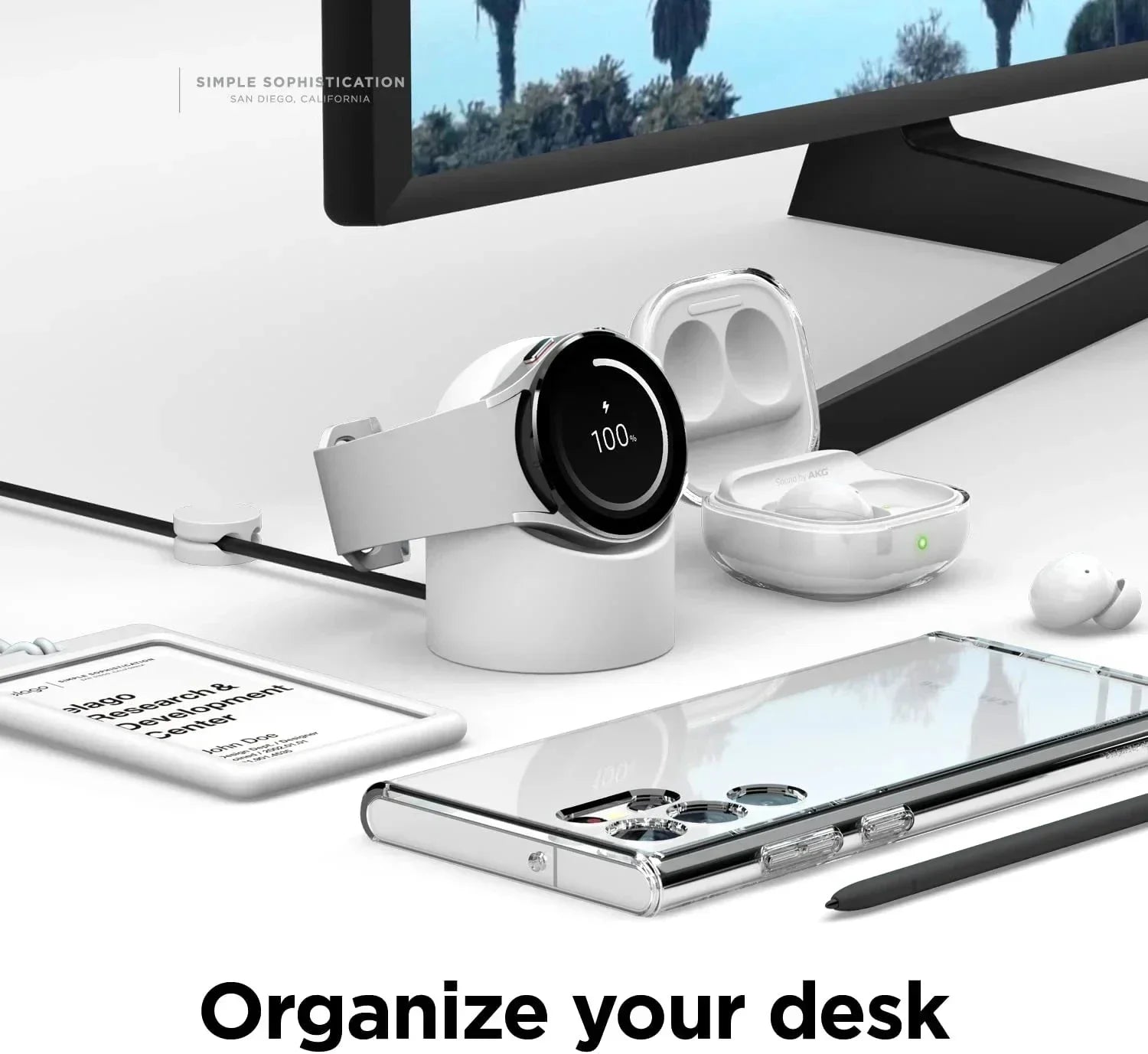 Soporte de Carga Compatible con Samsung Galaxy Watch 9 8 7 6 5, Base de Silicona para Cargador de Galaxy Watch 5 6 7 8 9 Pro