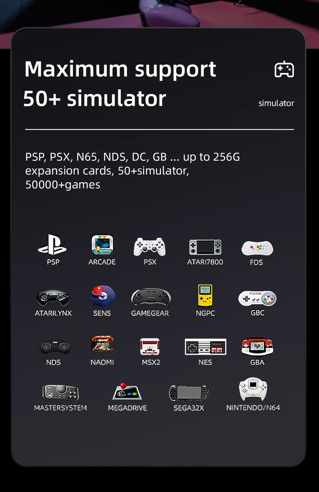 GD30 Game Stick 4K 64GB 20000 juegos sistema DX 2,4G inalámbrico Retro clásico consolas de videojuegos para PSP/PS1/NES